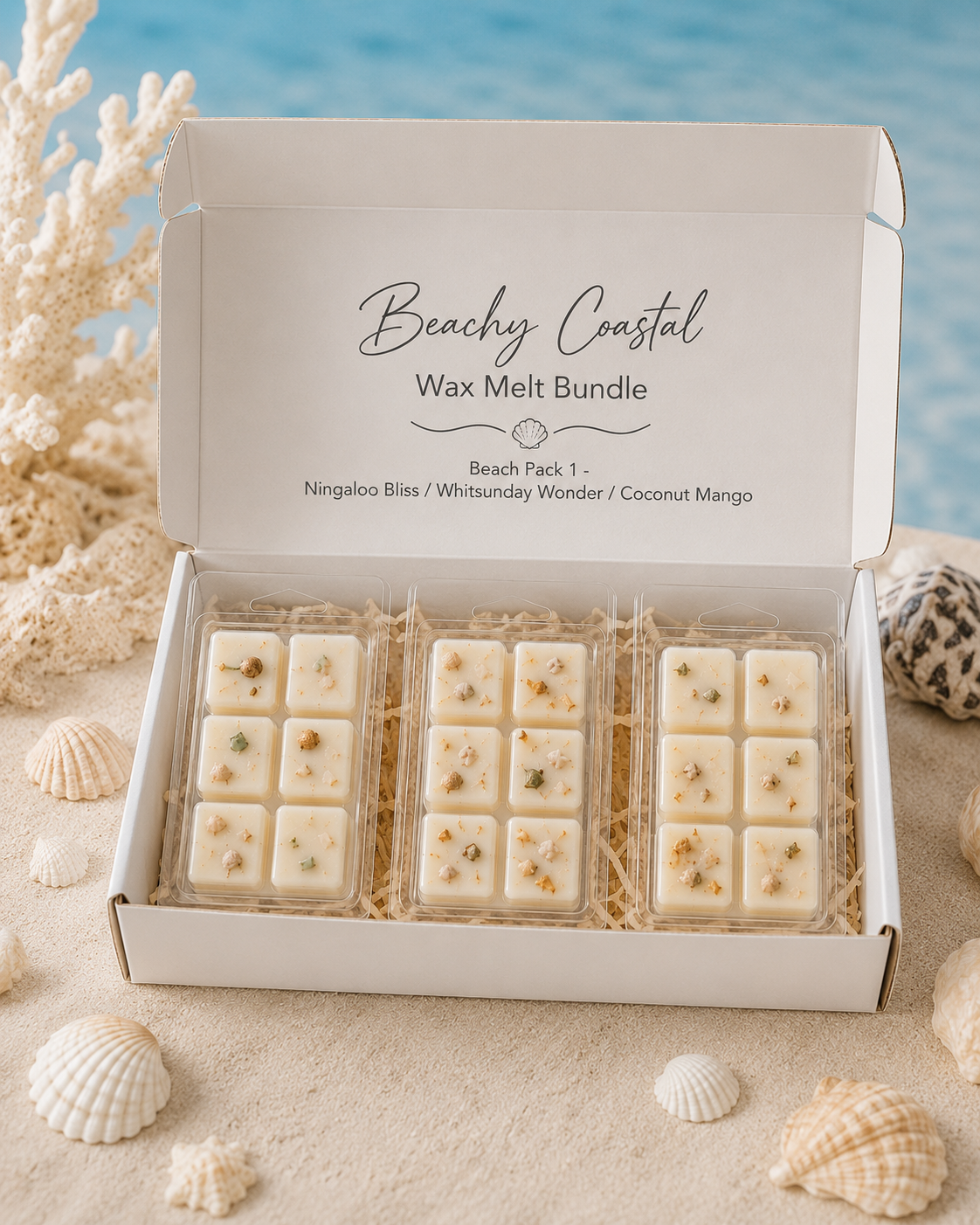 Beachy Coastal wax melt bundle Pack 1 by Nrglife Home Fragrances