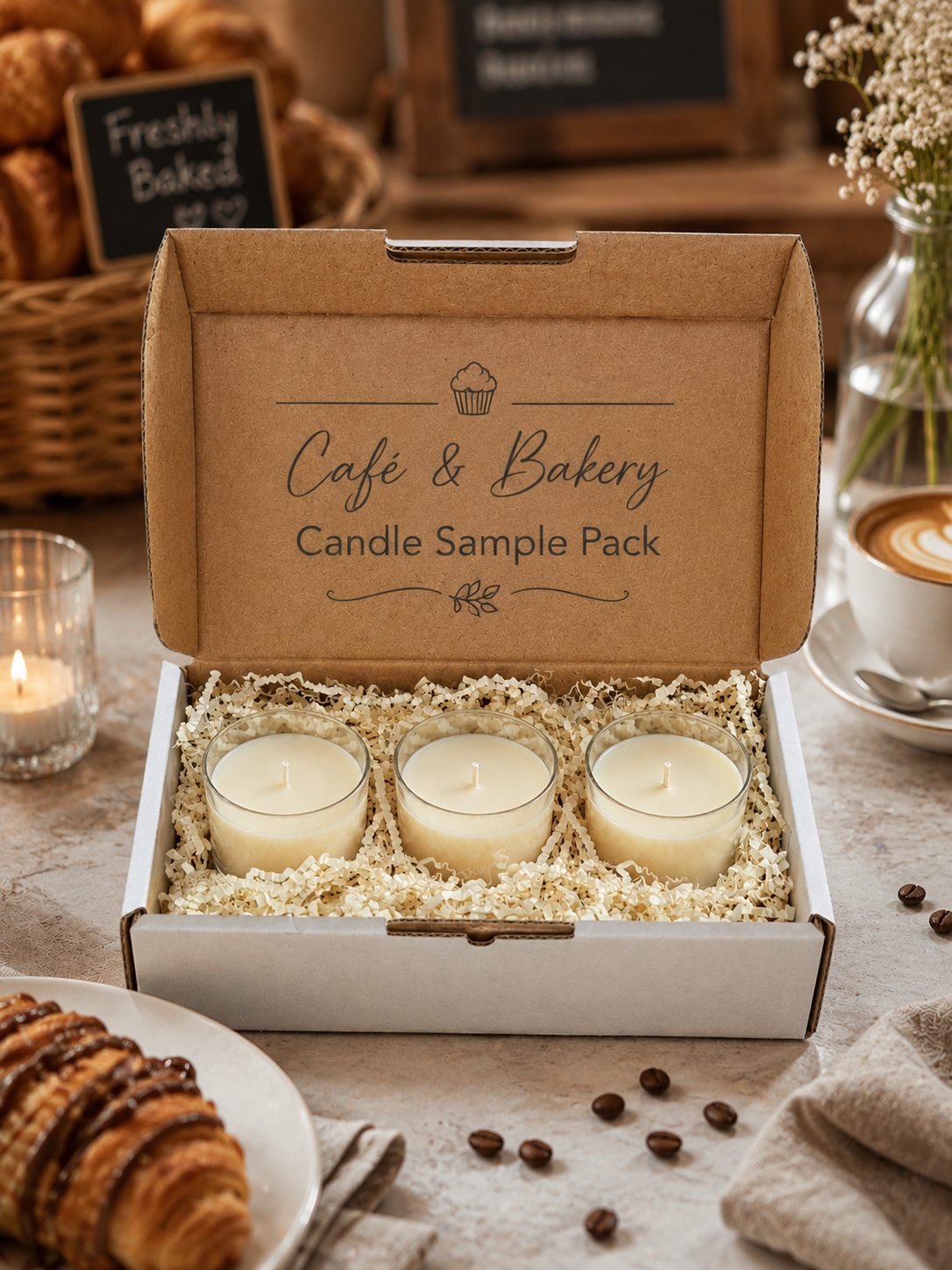 Café Bakery Candle Sample Pack - 3 welcoming scents for your home!