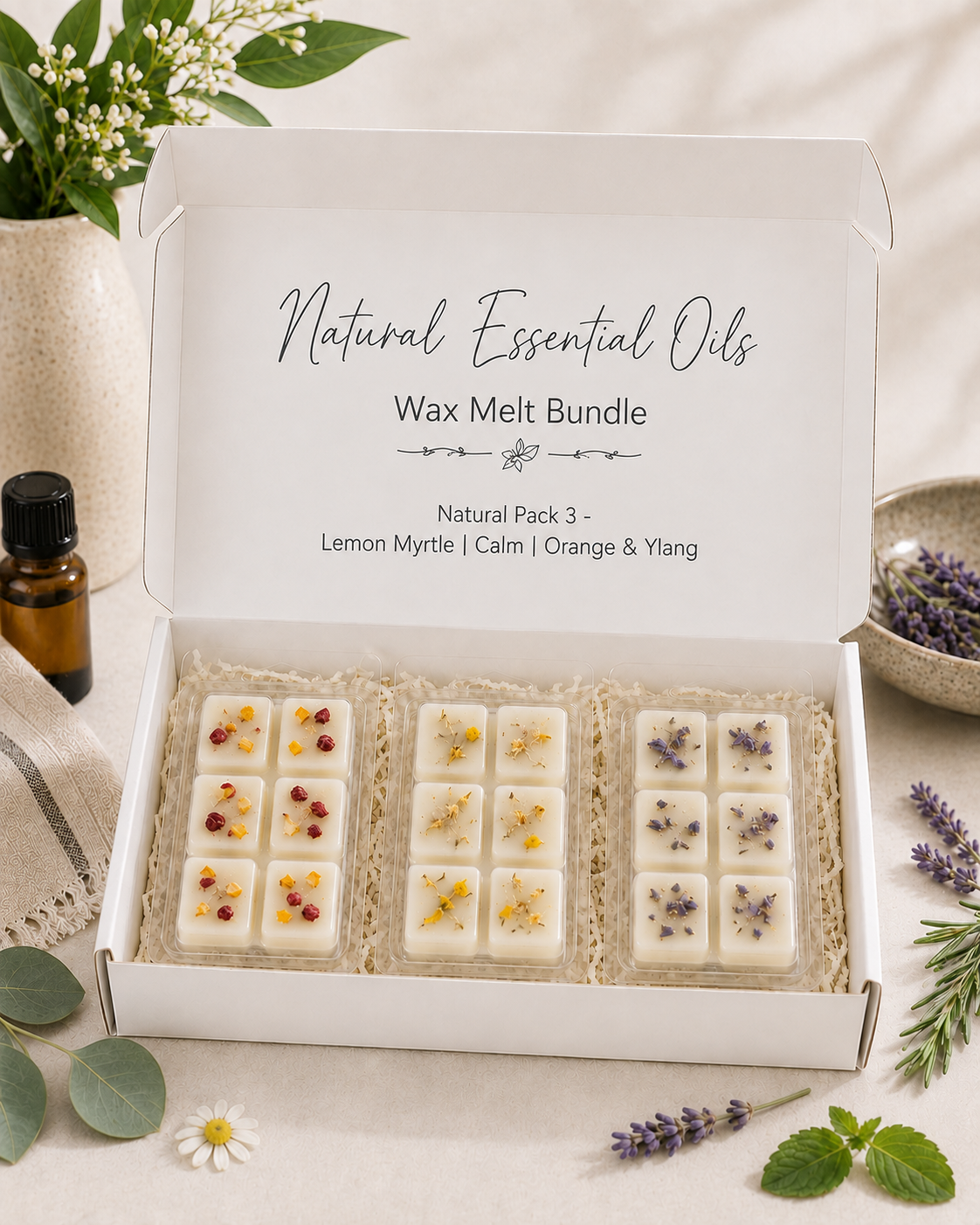 Natural wax melt bundle Pack 3 by Nrglife Home Fragrances