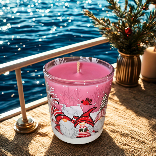 Christmas Candle - Red Gnome