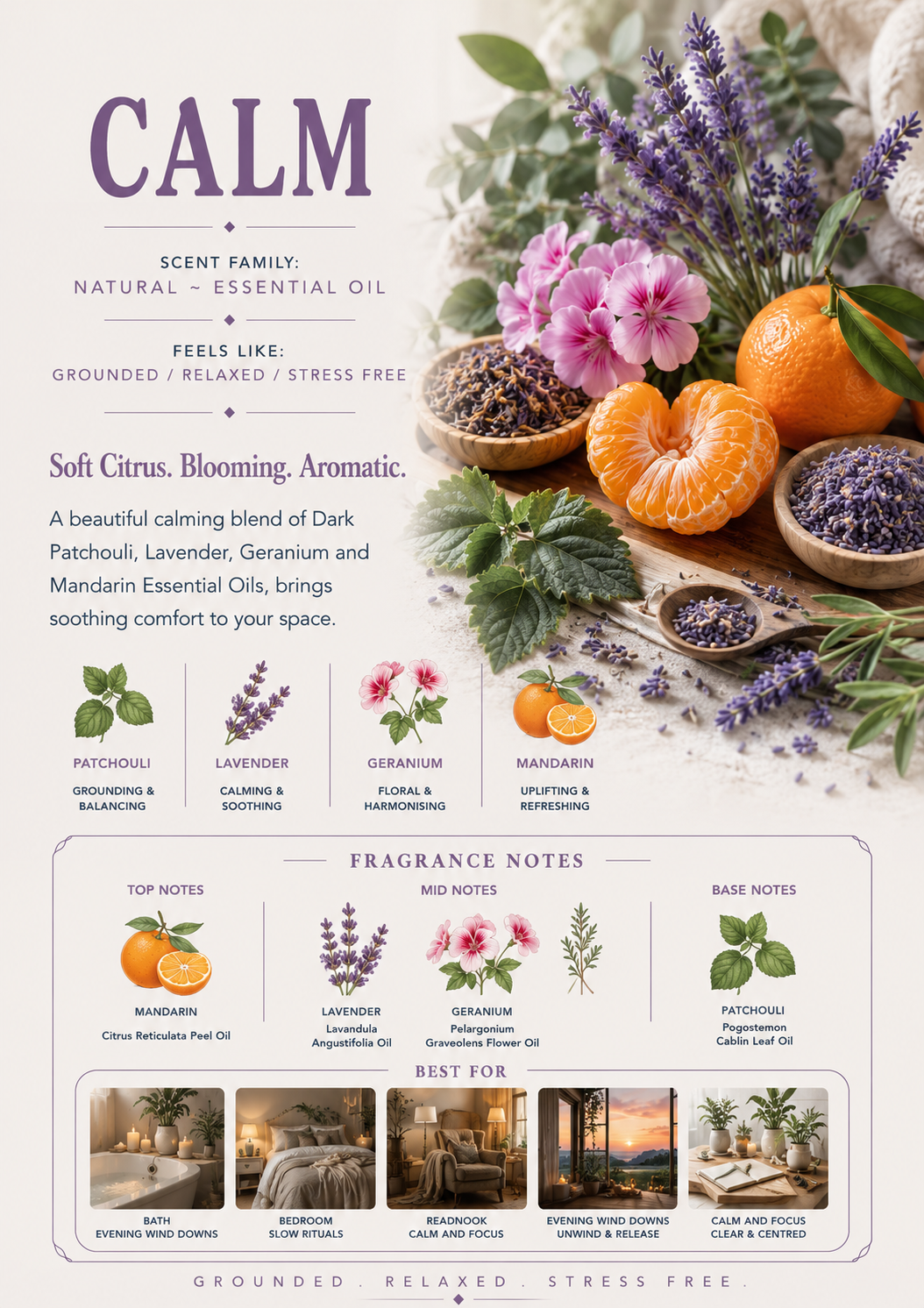 Calm scent profile