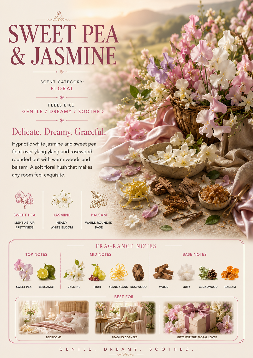Sweet Pea & Jasmine scent profile