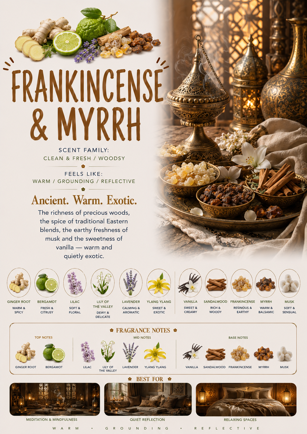 Frankincense & Myrrh scent profile
