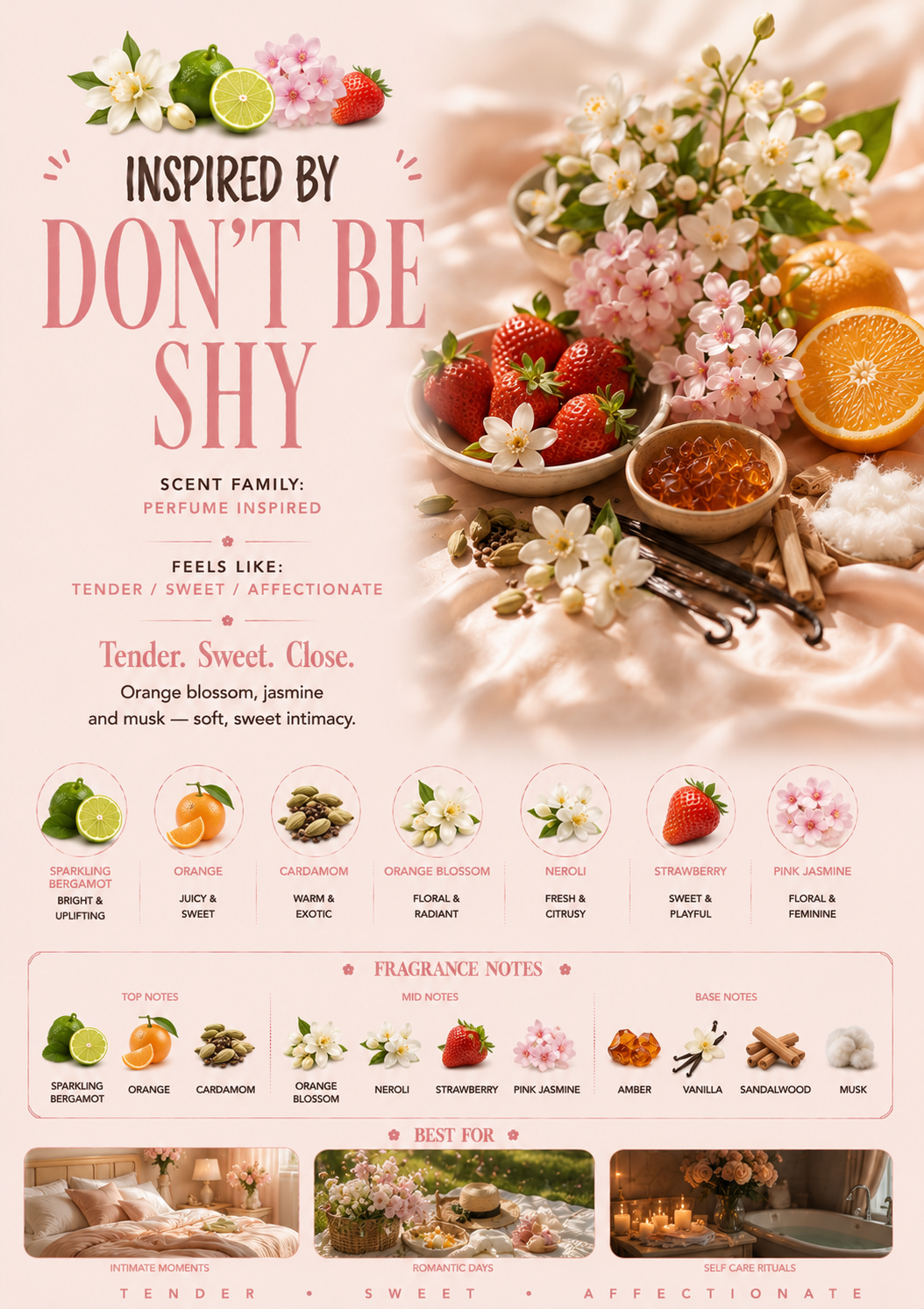 Inspired by Don't be Shy scent profile