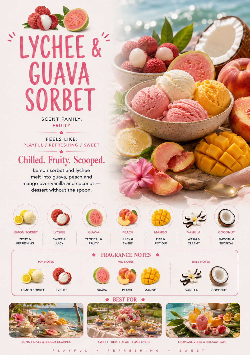 Lychee & Guava Sorbet scent profile