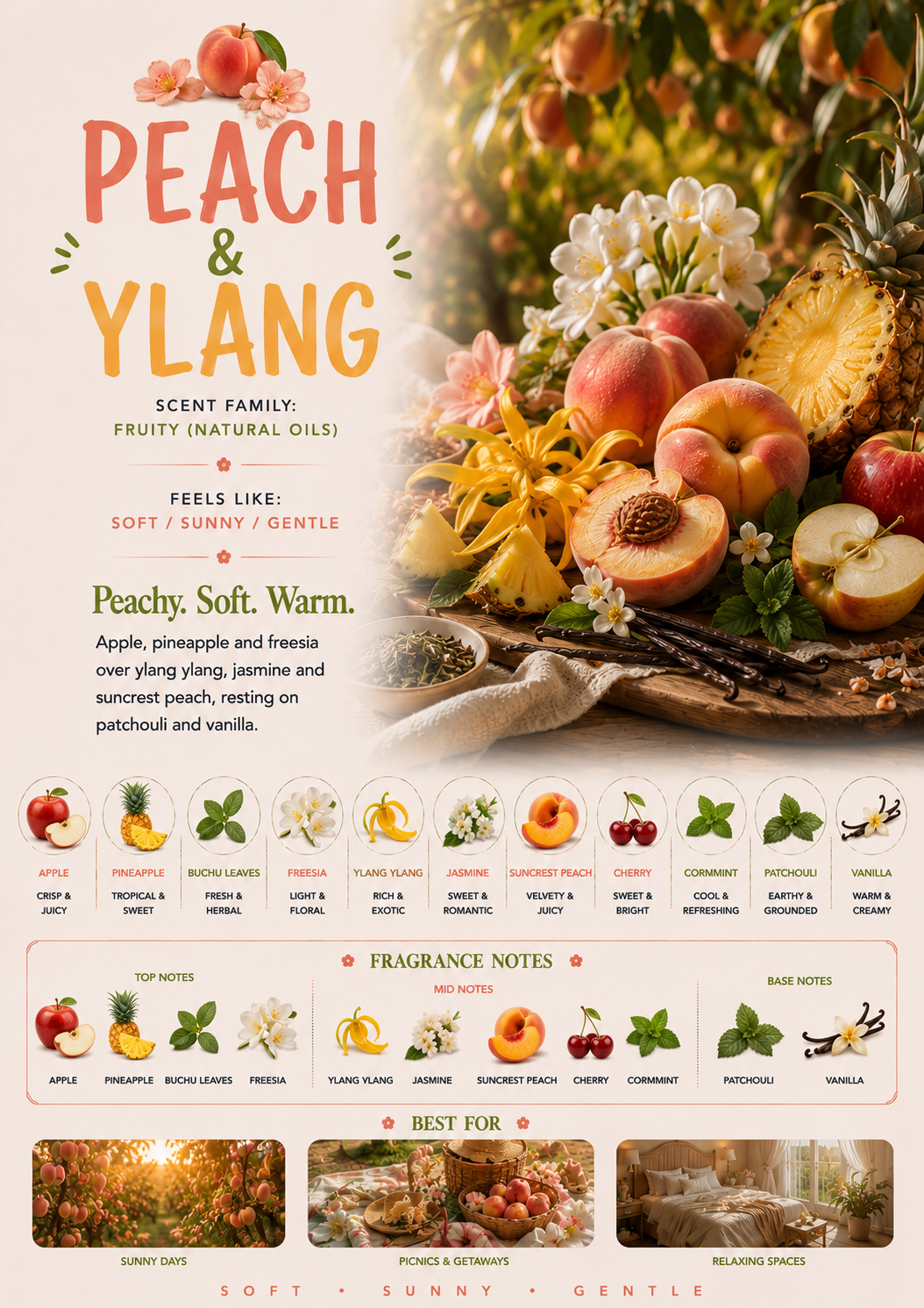 Peach & Ylang scent profile
