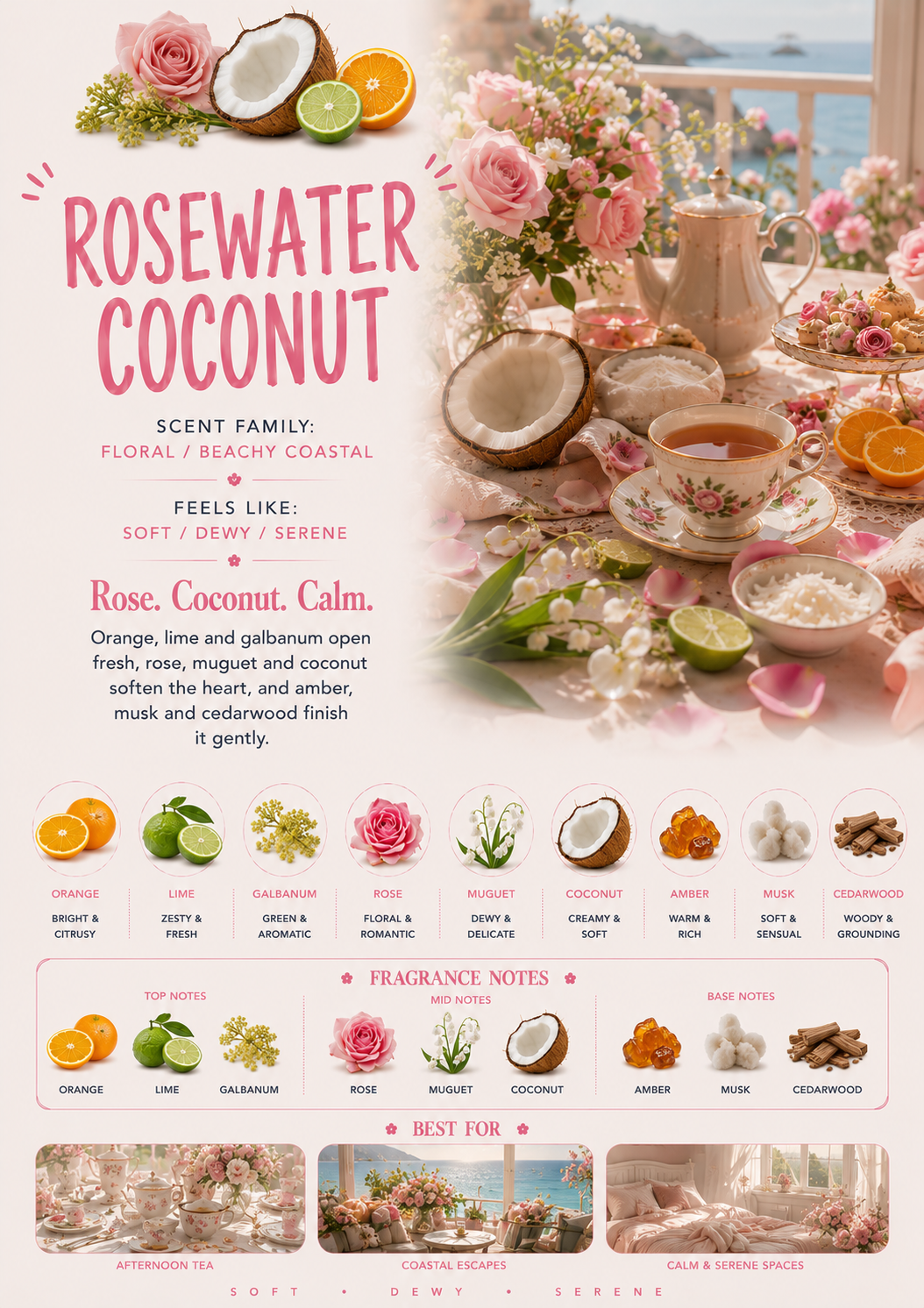 Rosewater Coconut scent profile
