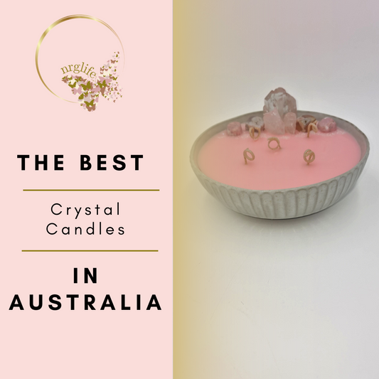 Heal Your Heart Crystal Candle large 1200g with pink wax