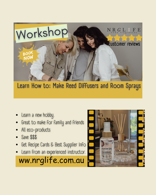 LEARN HOW: Reed Diffuser & Room Spray Workshop @Beachmere or venue of your choice