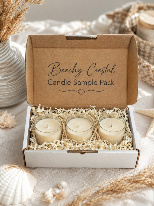 Beachy Coastal Candle Sample Pack - 3 scents for home/holiday vibes