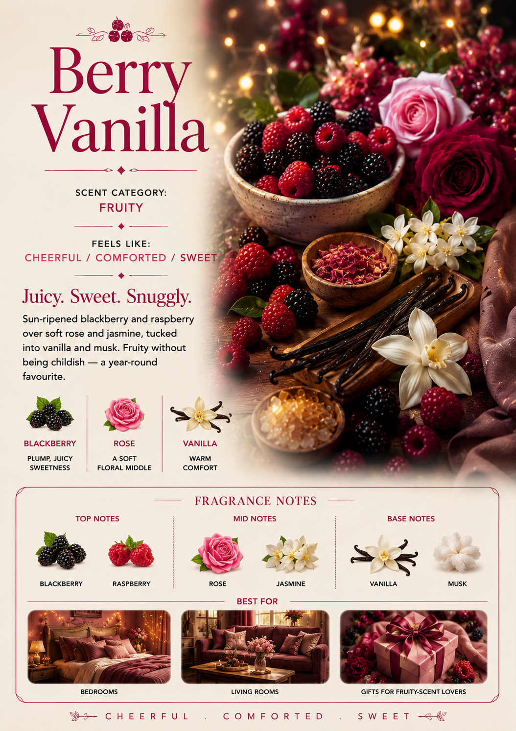 Berry Vanilla scent profile