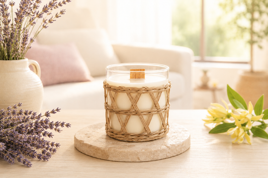 Calm Candle - Rattan Weave