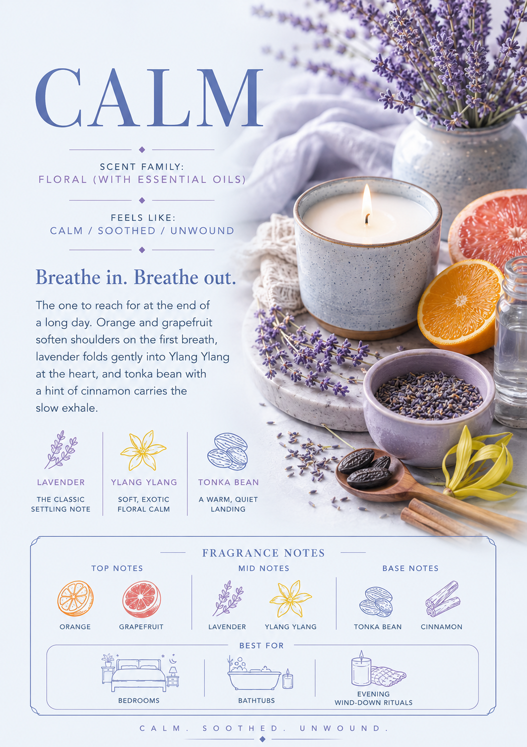Calm scent profile