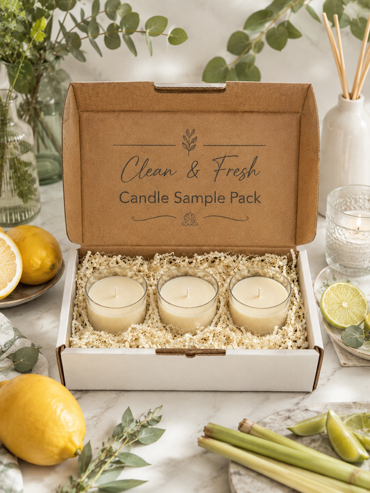 Clean & Fresh Candle Sample Pack - 3 scents that neutralise, not mask