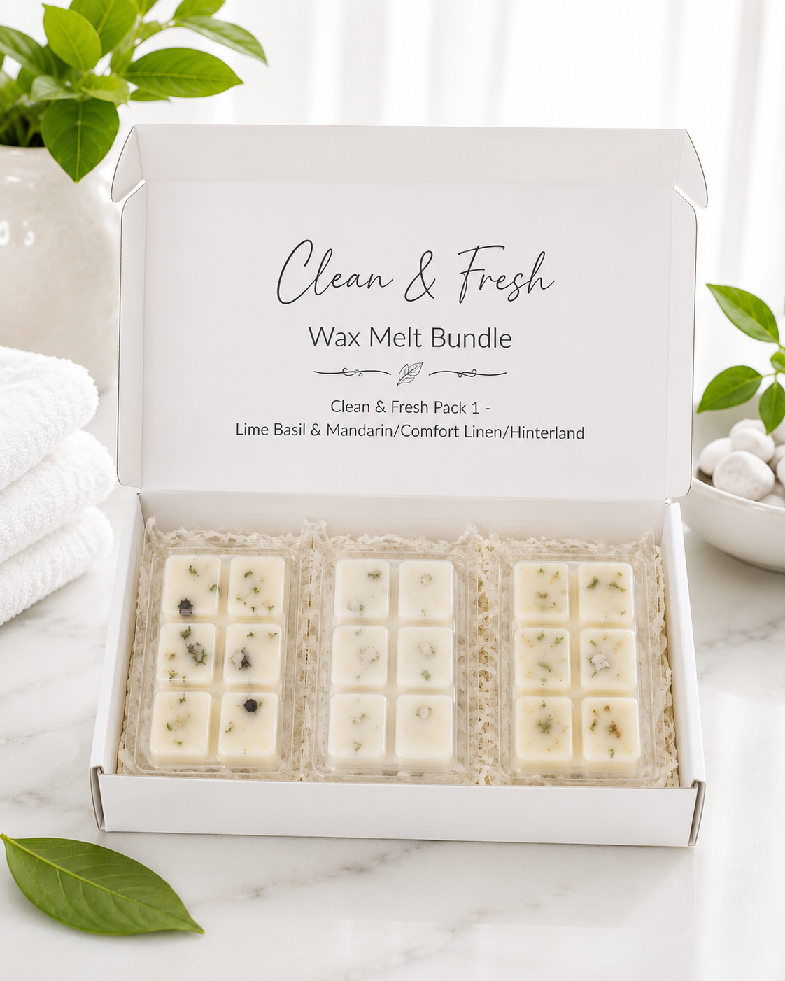 Clean and Fresh wax melt bundle Pack 1 by Nrglife Home Fragrances
