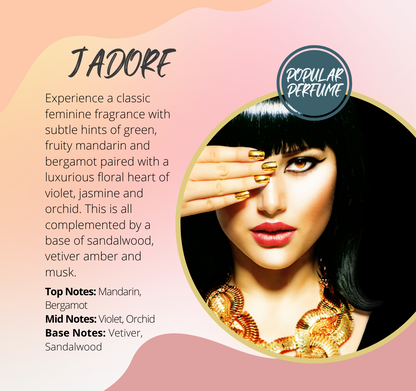 Inspired by J' Adore Fragrance Chart