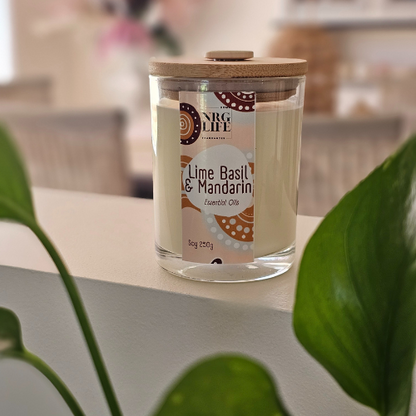 Eco Soy Candle - Lime Basil & Mandarin