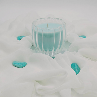 Romantic Double Walled Glass Candle infused with Angel scent.