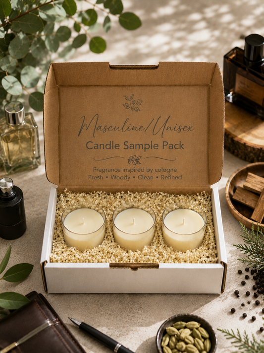 Masculine/Unisex Candle Sample Pack - 3 grounding scents