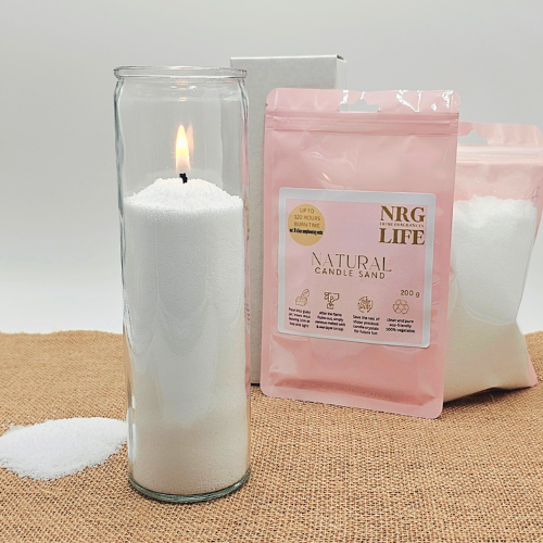 Natural Candle Sand with Glass Jar