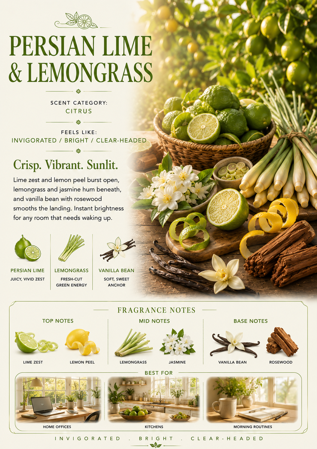 Persian Lime & Lemongrass scent profile
