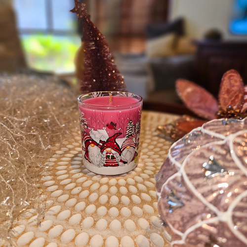Christmas Candle - Red Gnome