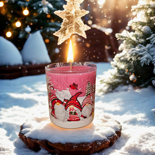 Christmas Candle - Red Gnome