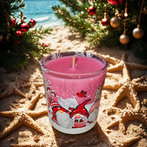 Christmas Candle - Red Gnome