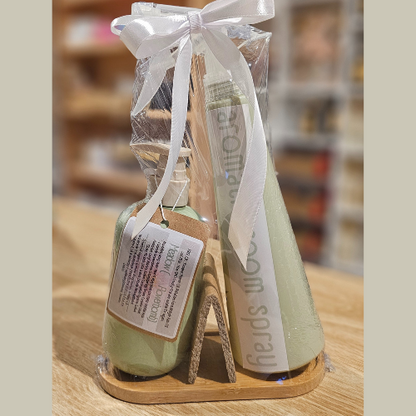 Mint Green Gift Set - Room Spray & Hand Wash with inspired by Flowerbomb Fragrance.