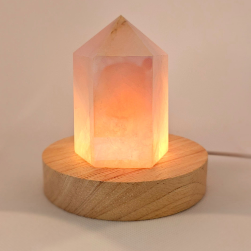 USB Multi-Colour Lamp with Rose Quartz Tower