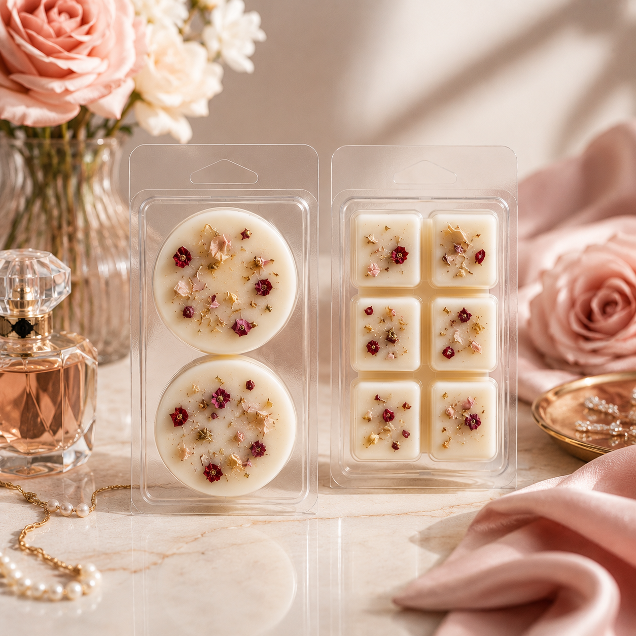 Inspired by Peony Blush Suede coconut soy wax melt by Nrglife Home Fragrances