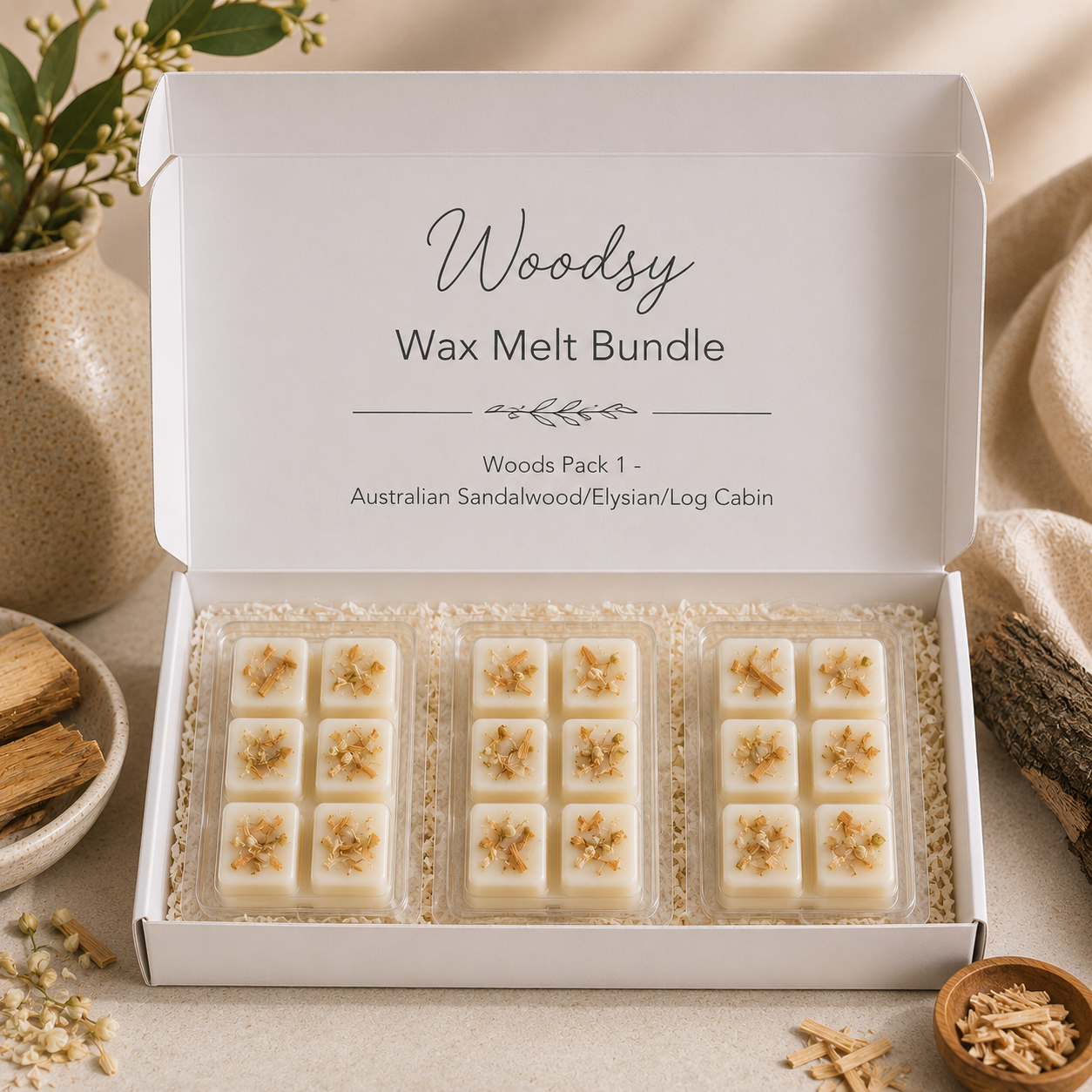 Woodsy wax melt bundle Pack 1 by Nrglife Home Fragrances