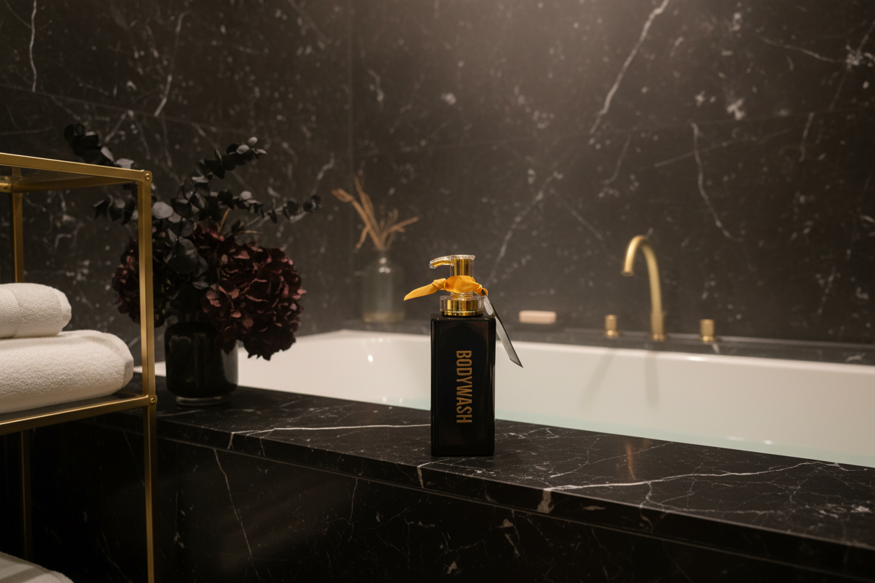 Black Bodywash Lifestyle Shot