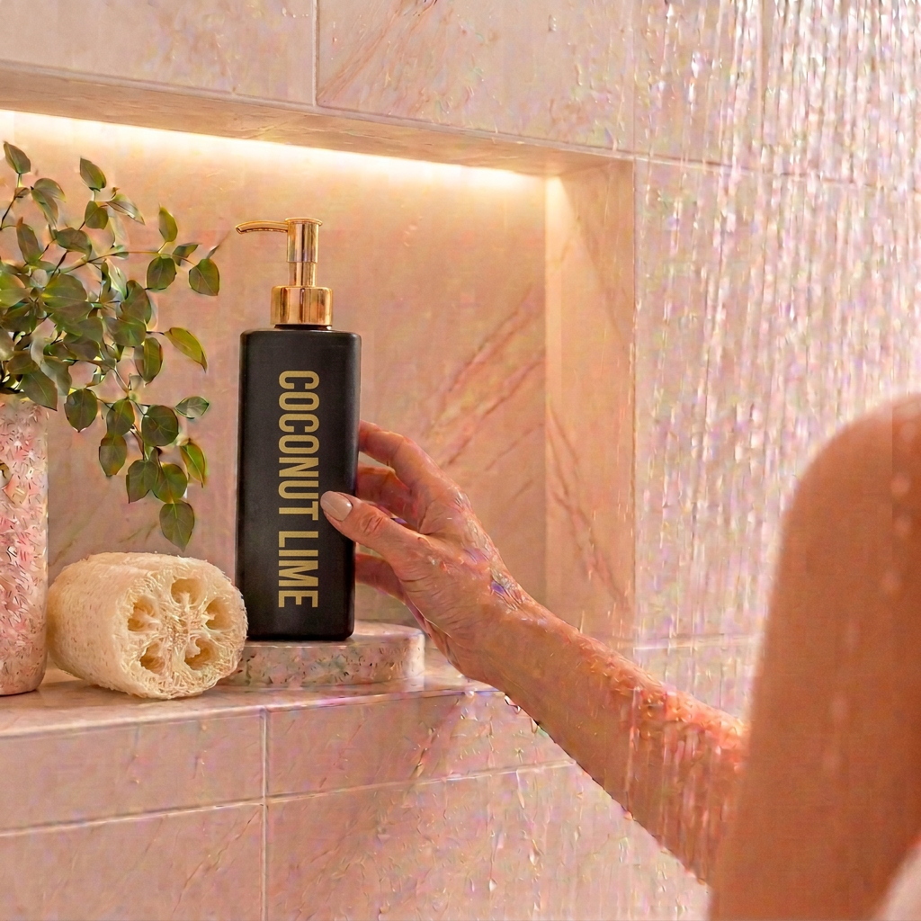 Black Coconut Lime body wash bottle
