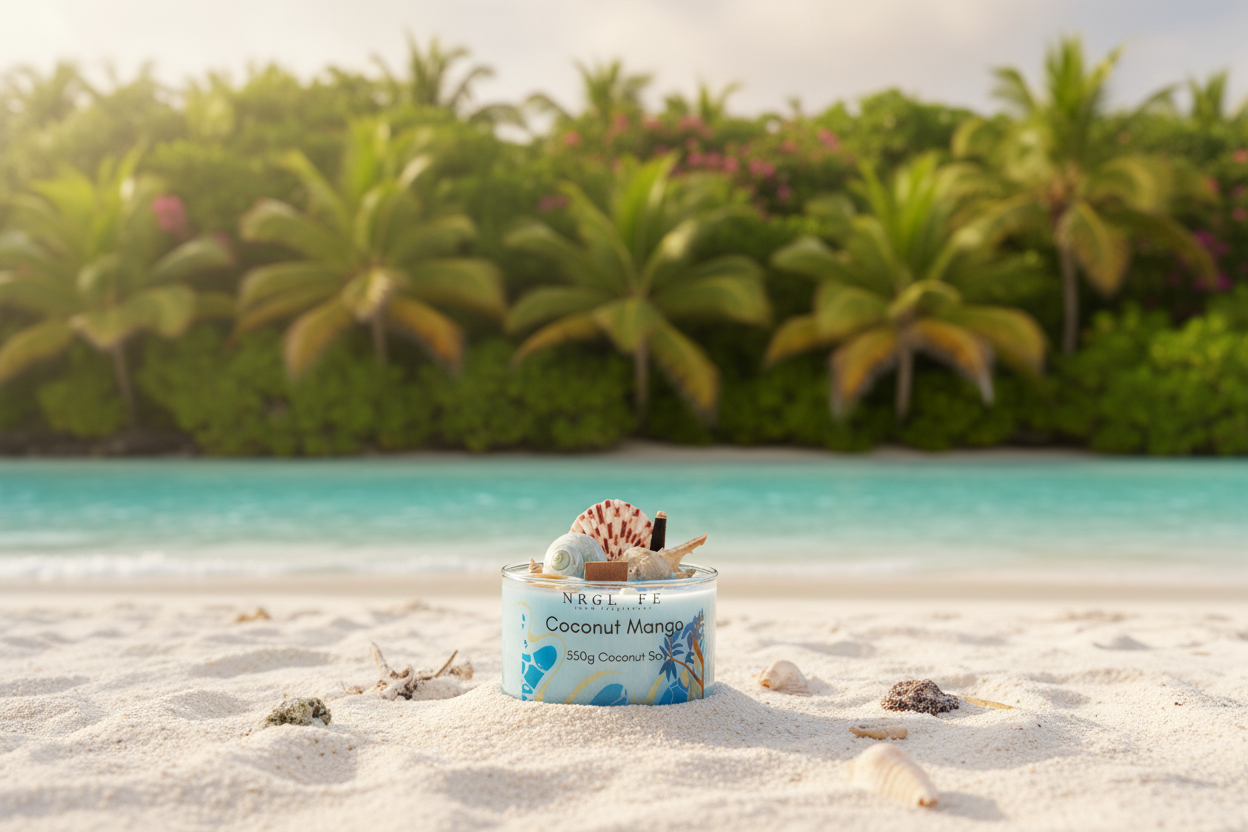 Coconut Mango Beach Scene