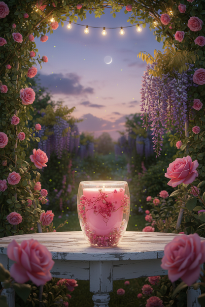 Japanese Honeysuckle Double Walled Candle | Pink Botanical