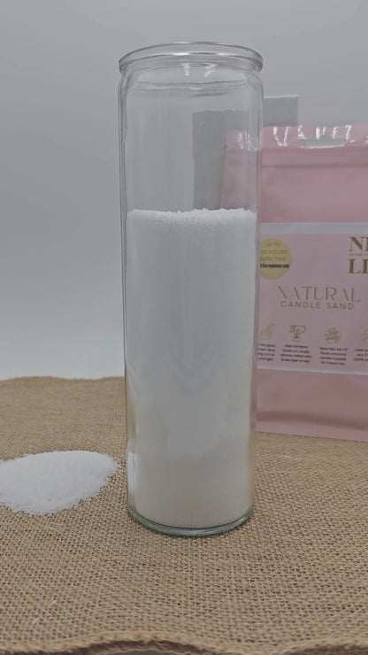 Natural Candle Sand with Glass Jar