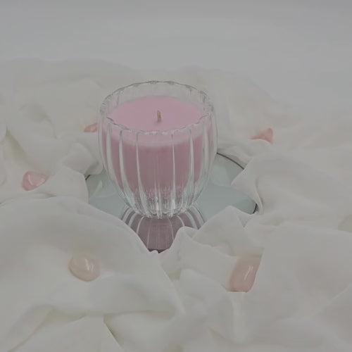 Video of Romantic Double Walled Glass Candle infused with Fantasy scent.