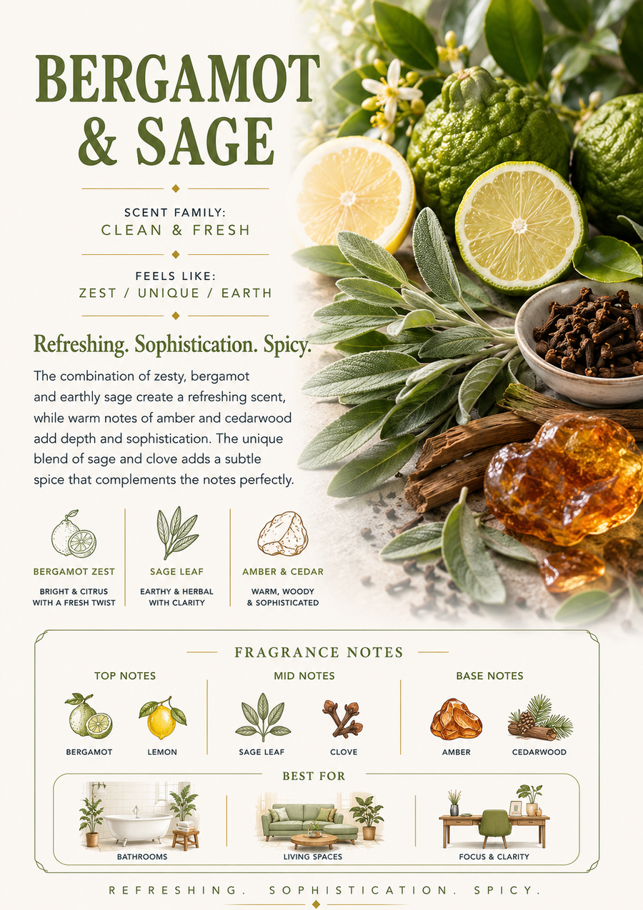 Bergamot & Sage scent profile