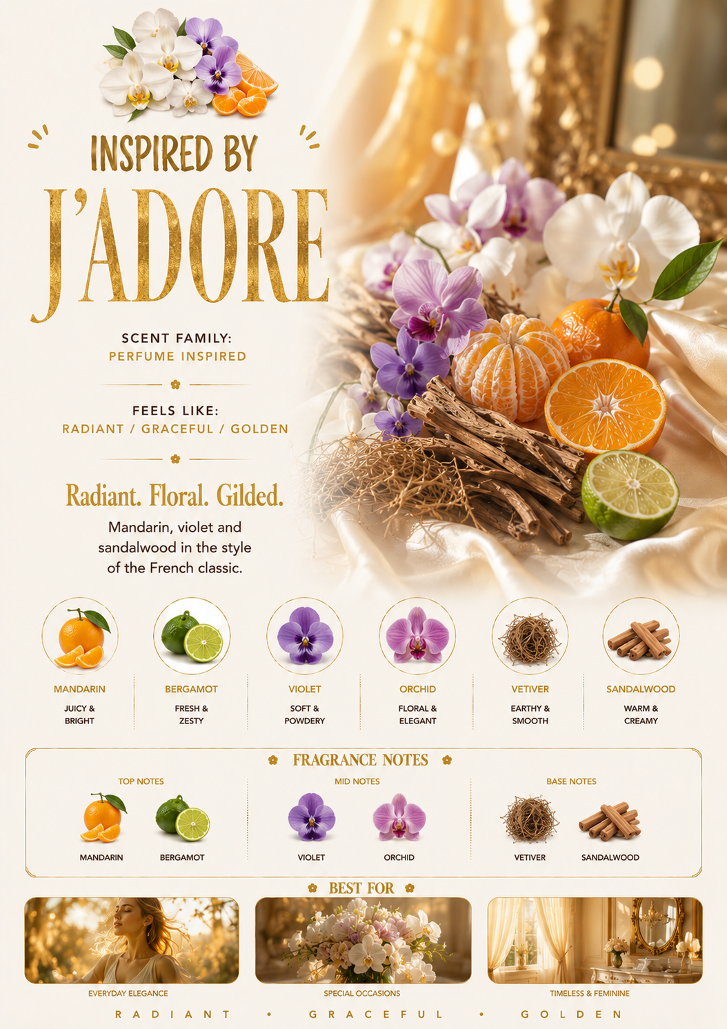 Inspired by J'Adore scent profile