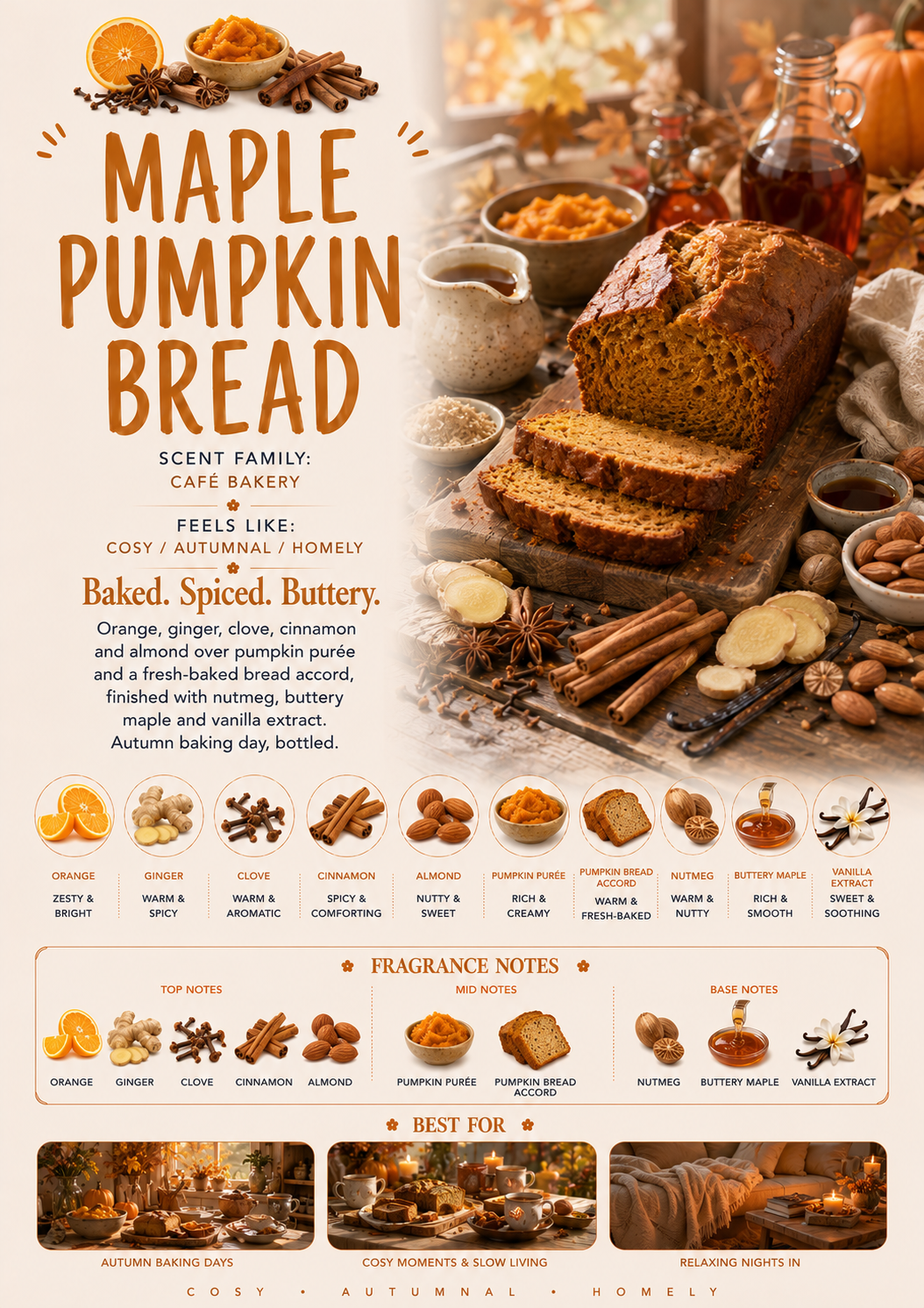 Maple Pumpkin Bread scent profile