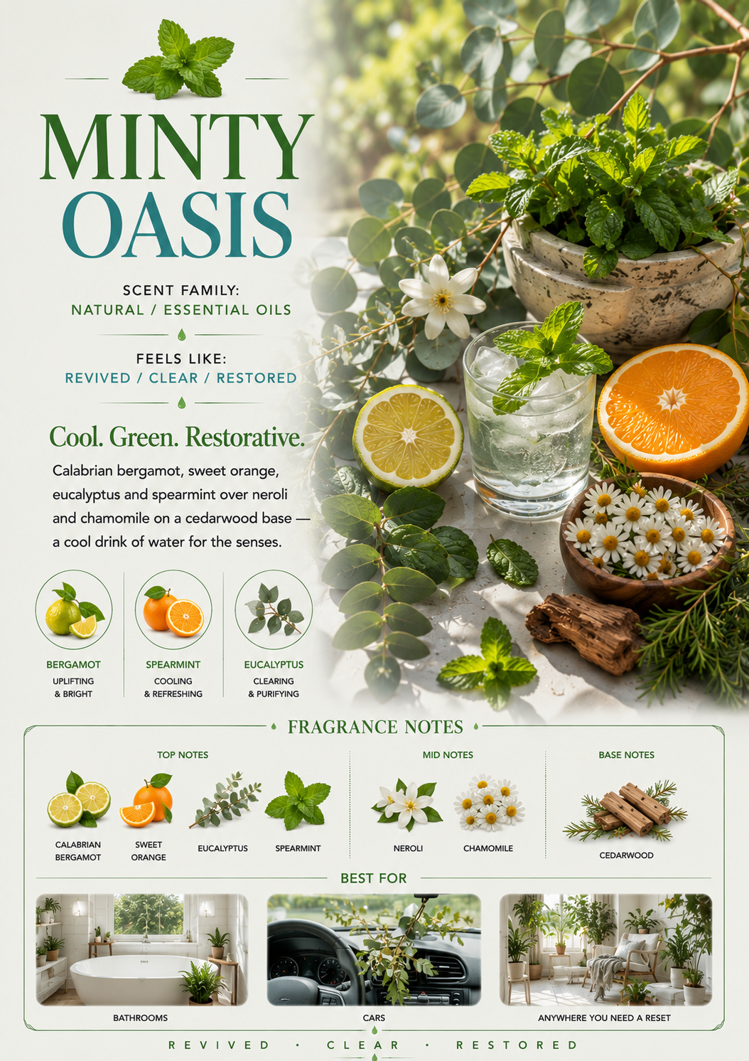 Minty Oasis scent profile