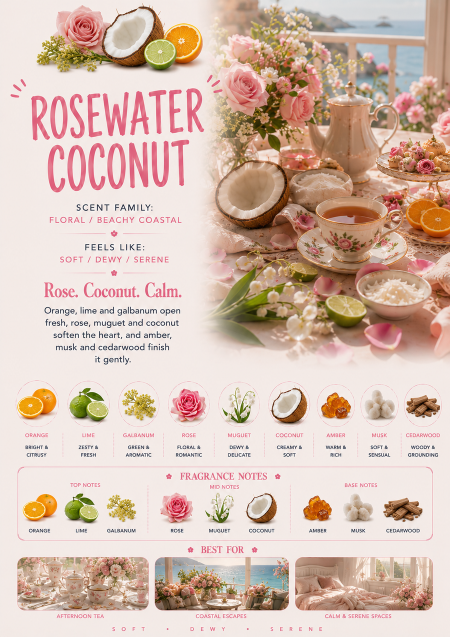 Rosewater Coconut scent profile