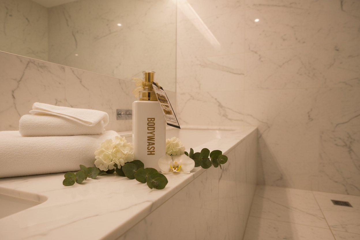 White Bodywash Lifestyle Shot