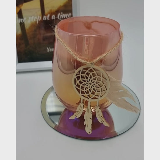 Pastel Cerise Iridescent Candle infused with your choice of fragrance