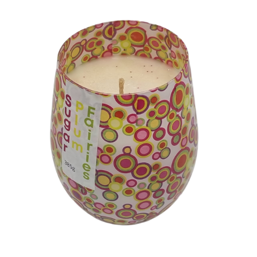 modern circle glass candle with fruity fragrance