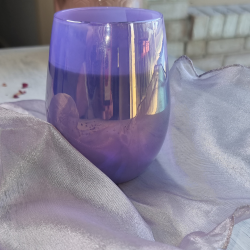 Pastel Lilac Iridescent Candle infused with your choice of fragrance