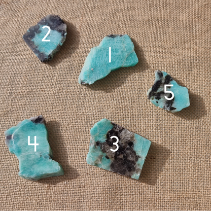 Amazonite Crystal Sliced pieces