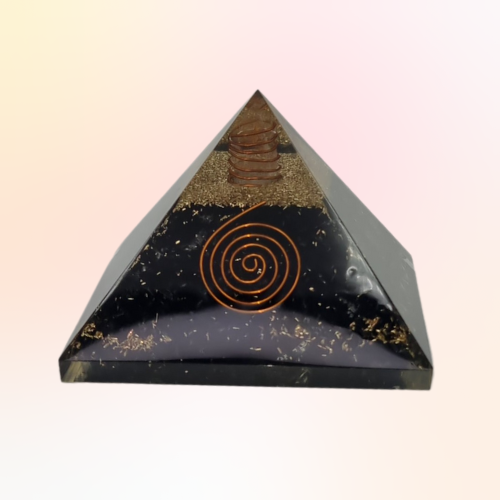 Black Tourmaline Orgonite Crystal Pyramid