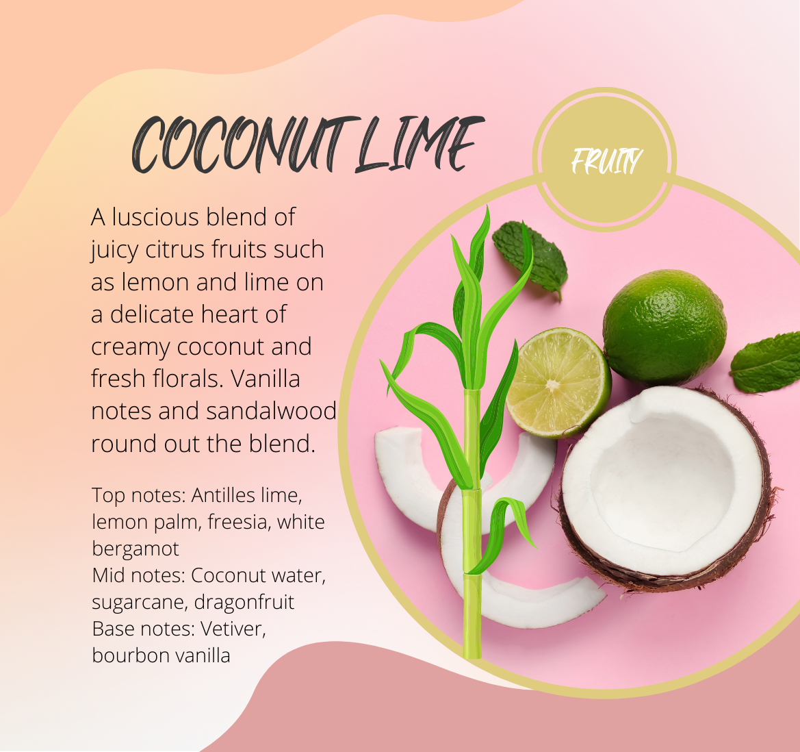 Coconut & Lime Fragrance Chart